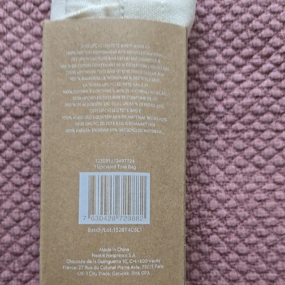 Nespresso Upcycled Tote Bag - Picture 5 of 5